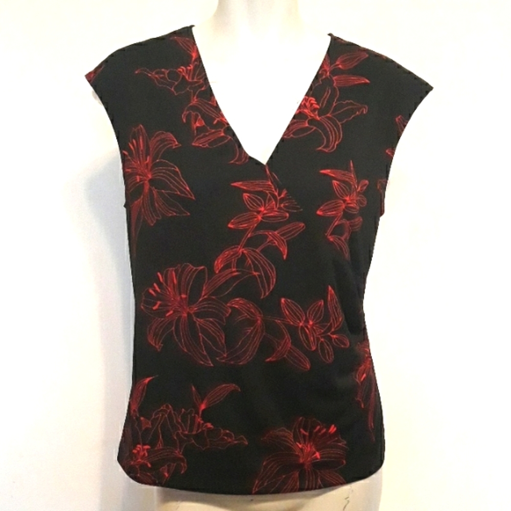 Floral Sleeveless Top by George‎ Large